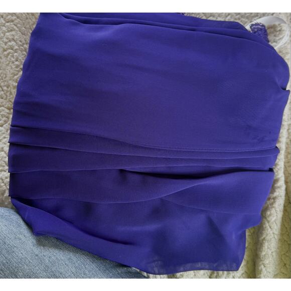 Azazie bridesmaid dress prom Size A10 GRAPE not dusty purple. pockets - Picture 5 of 9
